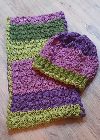 El örgüsü bere boyunluk takimi - Görsel 4