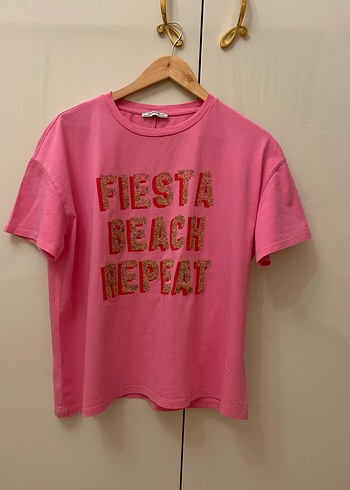 Zara pembe Kısa Kollu Tişört