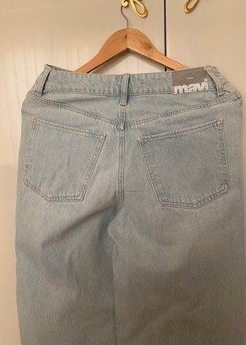 26 Beden mavi Renk Mavi Tokyo Loose Fit Midi Kadın Denim Pantolon
