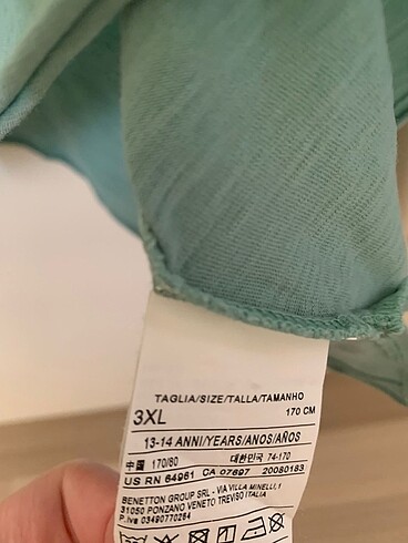 13-14 Yaş Beden Benetton bluz