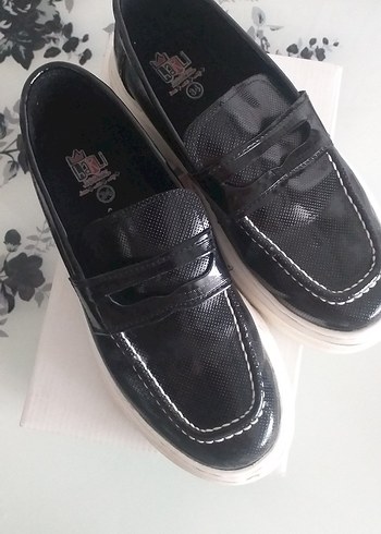Siyah Yılan Desenli Erkek Çocuk Loafer - Görsel 3