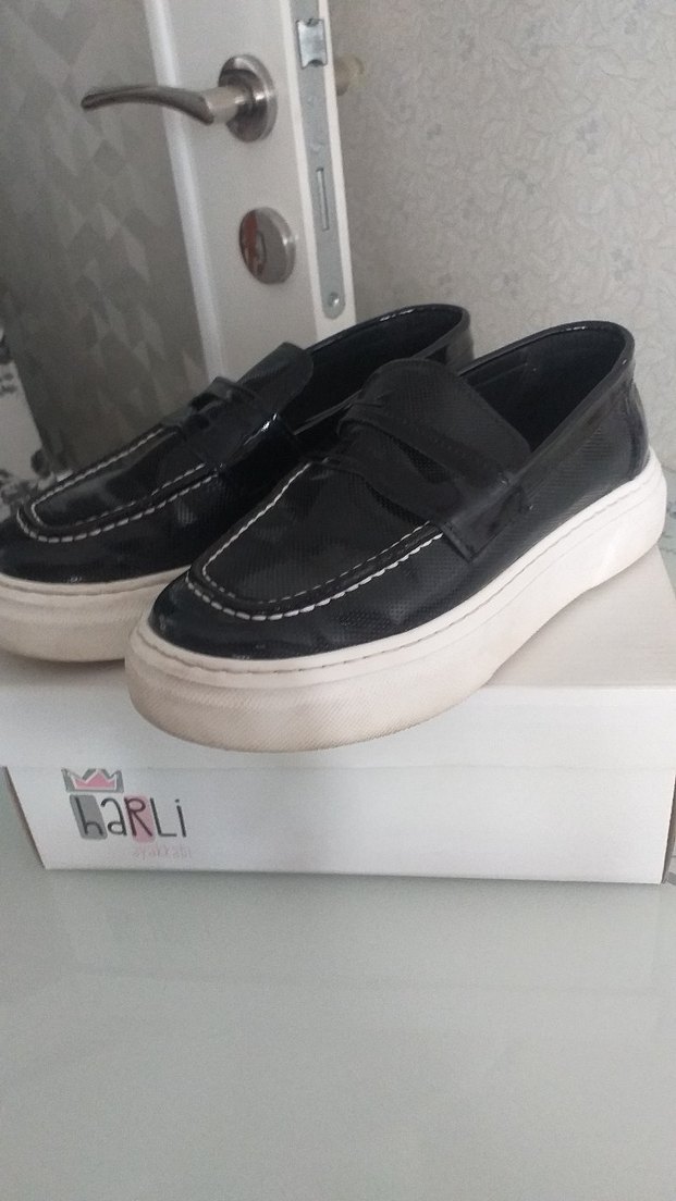 Siyah Yılan Desenli Erkek Çocuk Loafer - Görsel 4