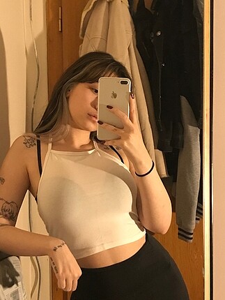 H&M Basic Beyaz Crop