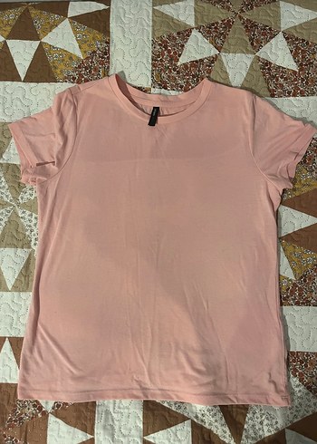 Pembe Kısa Kollu Kadın Tişört