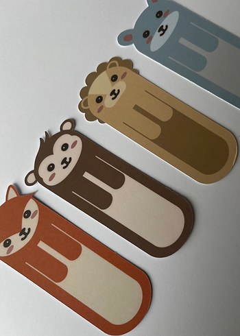 Pastel Renkli Hayvan Figürlü Kitap Ayracı Seti - Görsel 2