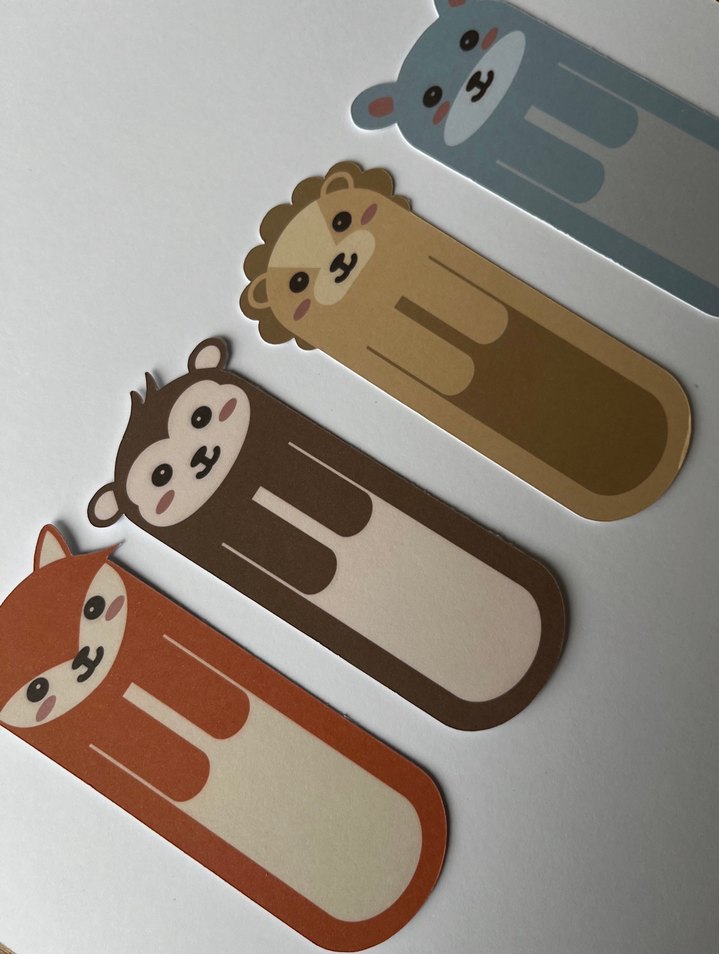 Pastel Renkli Hayvan Figürlü Kitap Ayracı Seti - Görsel 2