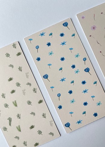 Pastel Renkli Çiçek Desenli Ayraç - Görsel 2