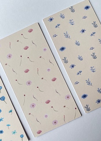 Pastel Renkli Çiçek Desenli Ayraç - Görsel 3