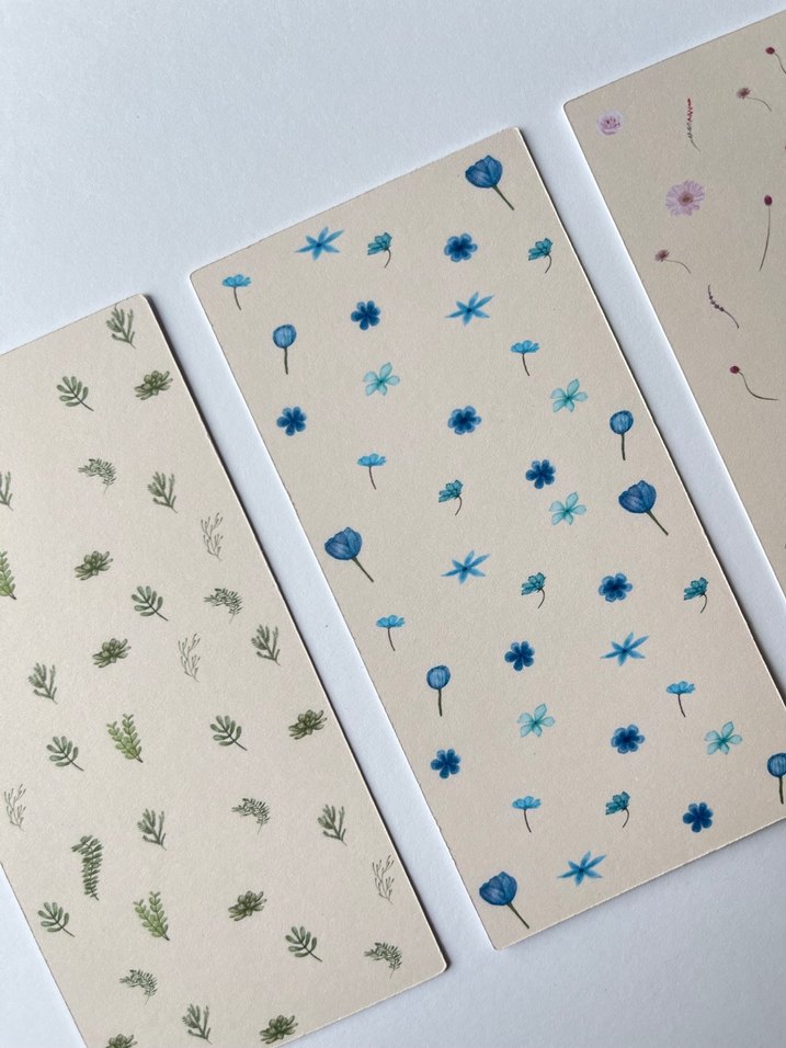 Pastel Renkli Çiçek Desenli Ayraç - Görsel 2