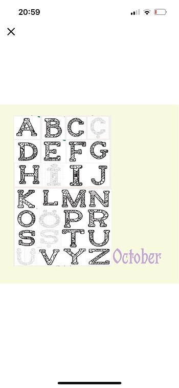 Harfli tuval boyama - Görsel 2