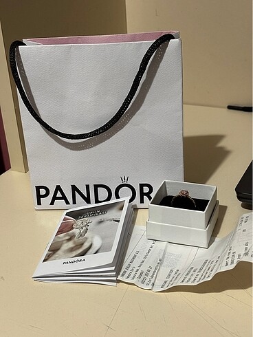  Beden pembe Renk PANDORA ROSE GOLD KALPLİ YÜZÜK