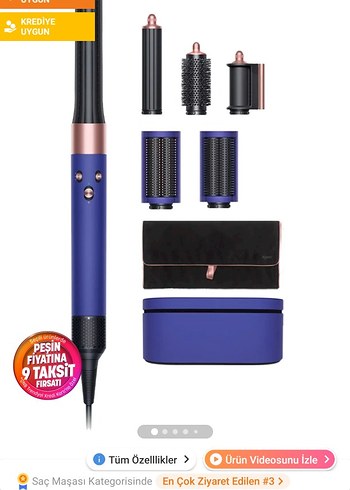 Mavi Saç Şekillendirici Set 5 Başlık