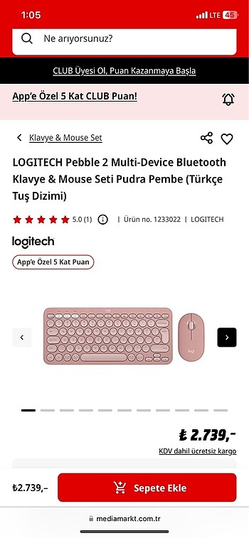 Klavye mouse set