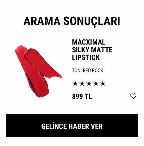  Beden MAC Red Rock kırmızı ruj