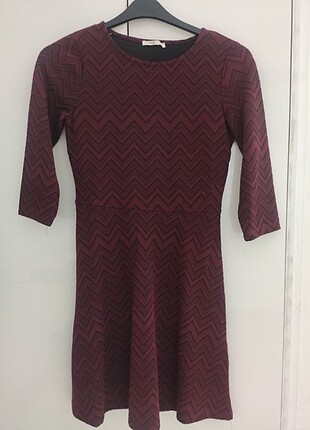 Bordo elbise 