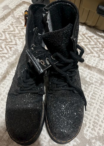 Siyah Simli Platform Topuklu Bot - Görsel 2