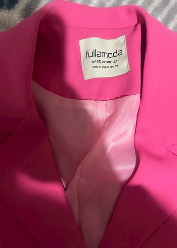 Pembe Düğmeli Kadın Blazer Ceket - Görsel 2