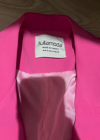 Pembe Düğmeli Kadın Blazer Ceket - Görsel 7