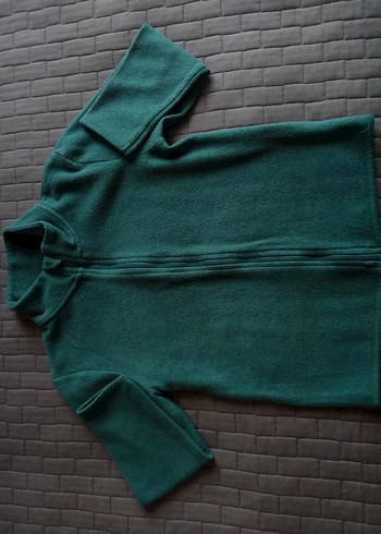 Turkuaz Fermuarlı Erkek Polar Sweatshirt - Görsel 5