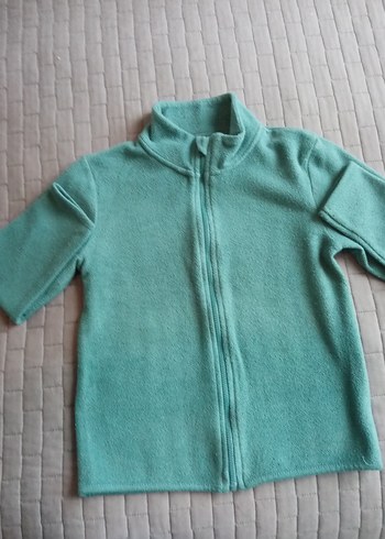 Turkuaz Fermuarlı Erkek Polar Sweatshirt - Görsel 2