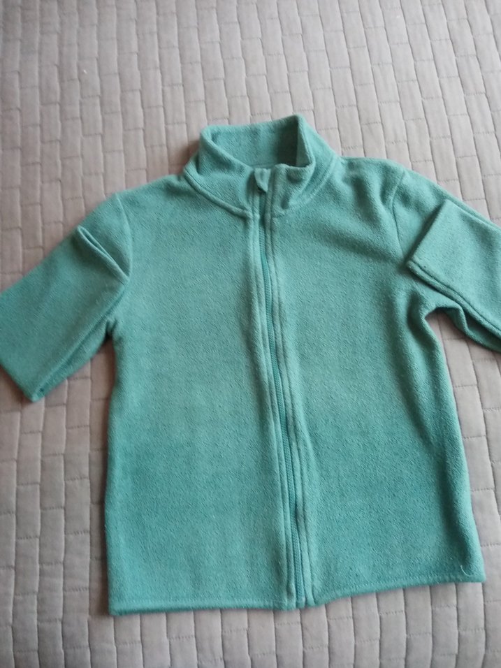 Turkuaz Fermuarlı Erkek Polar Sweatshirt - Görsel 2