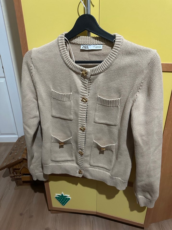 Bej Triko Kadın #Hırka #Zara marka hiç giyilmedi - Görsel 3