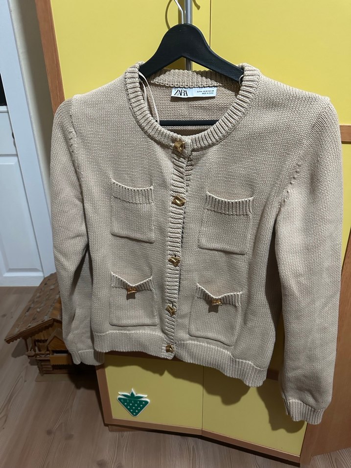 Bej Triko Kadın #Hırka #Zara marka hiç giyilmedi - Görsel 2