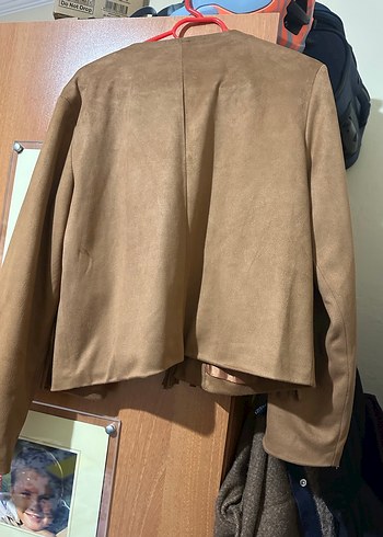 Kahverengi #Süet Kadın Ceket Püsküllü m beden - Görsel 3