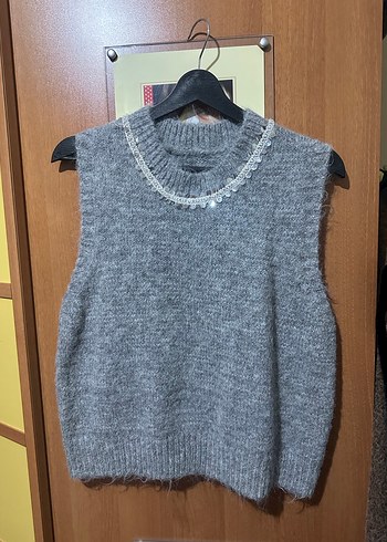 Gri Örgü Kadın #Süveter standart beden - Görsel 2