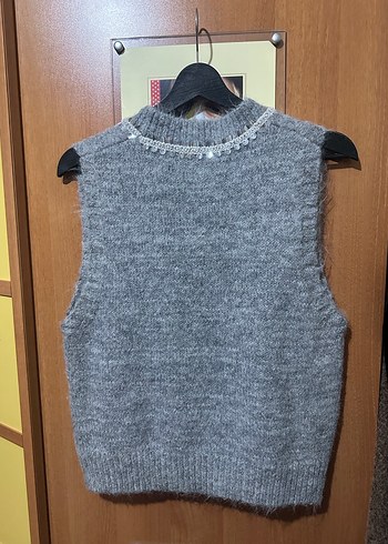 Gri Örgü Kadın #Süveter standart beden - Görsel 5