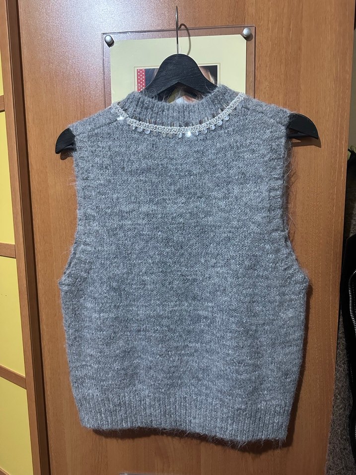 Gri Örgü Kadın #Süveter standart beden - Görsel 4