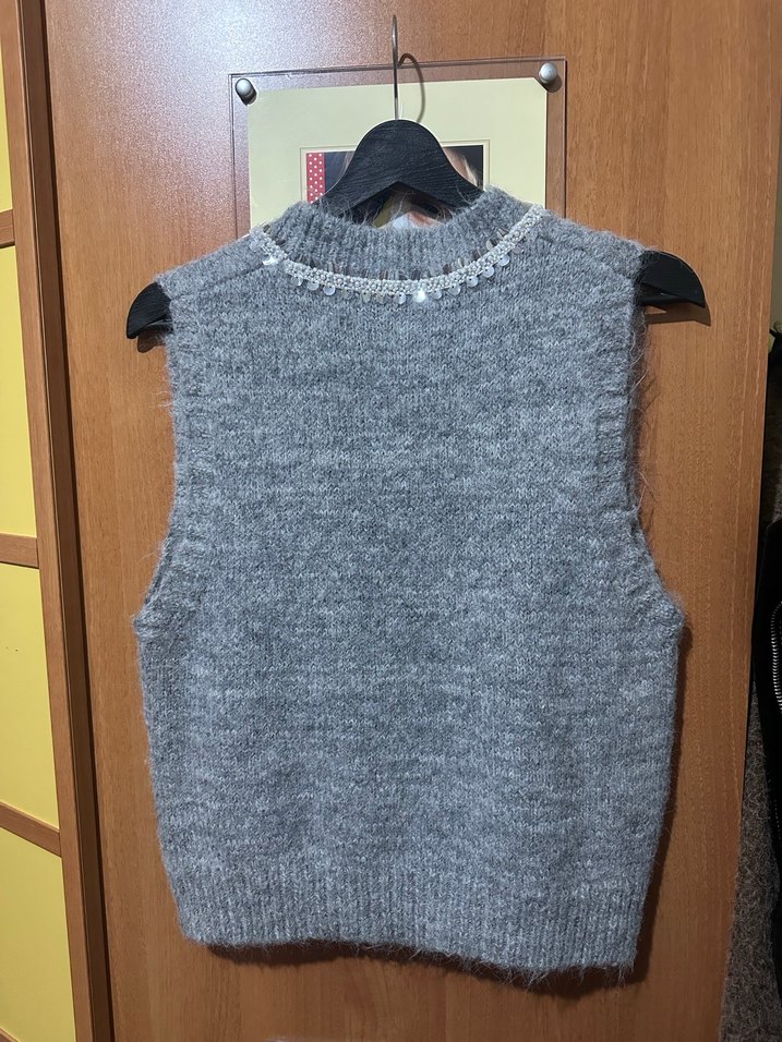 Gri Örgü Kadın #Süveter standart beden - Görsel 5