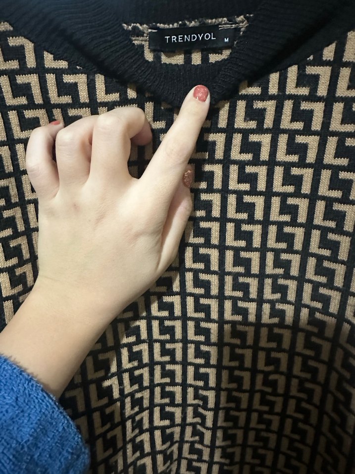 Triko Örme Kot Kollu Kahverengi #Kadın #Kazak - Görsel 4