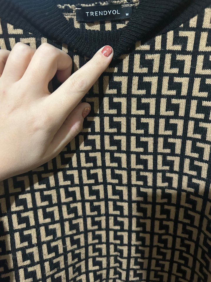 Triko Örme Kot Kollu Kahverengi #Kadın #Kazak - Görsel 3