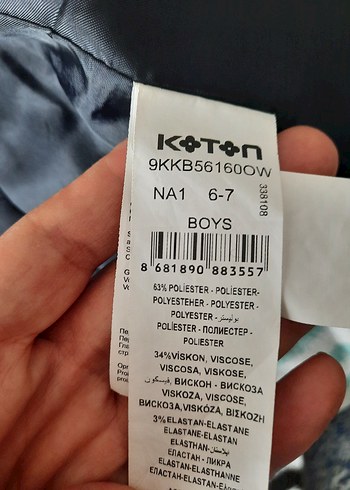 6 Yaş Beden gri Renk lacivert 6 7 yaş ceket
