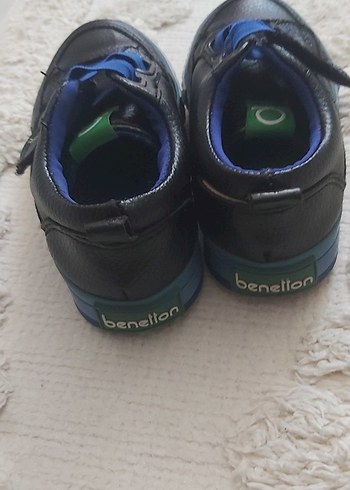 Benetton Erkek Çocuk Mavi Cırtlı Spor Ayakkabı