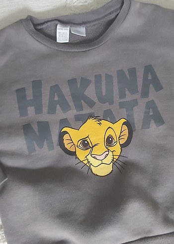 LC Waikiki Gri Baskılı Erkek Bebek Sweatshirt ve Pantolon Takımı