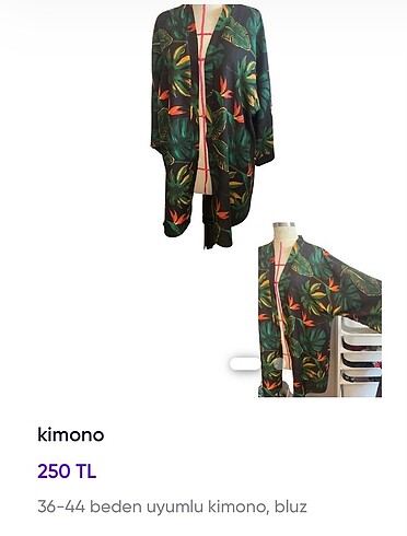 Kimono / Bluz 36-44 beden uyumlu