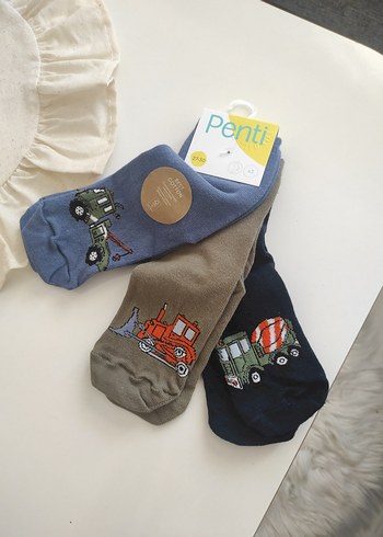Penti Erkek Çocuk Baskılı Çorap Seti 3 lü - Görsel 2