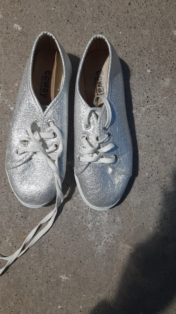 Gri Kadın Spor Ayakkabı Bağcıklı - Görsel 2