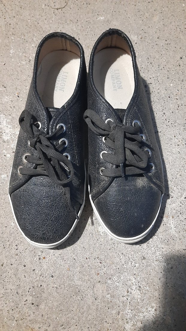 Siyah Parlak Kadın Spor Ayakkabı - Görsel 3