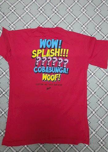 Kırmızı Baskılı Kısa Kollu Tişört - Görsel 2