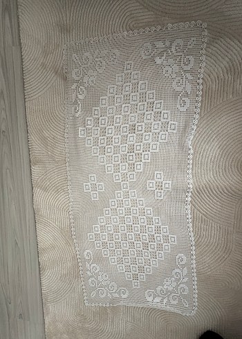 El İşi Beyaz Dantel Masa Örtüsü - Görsel 2