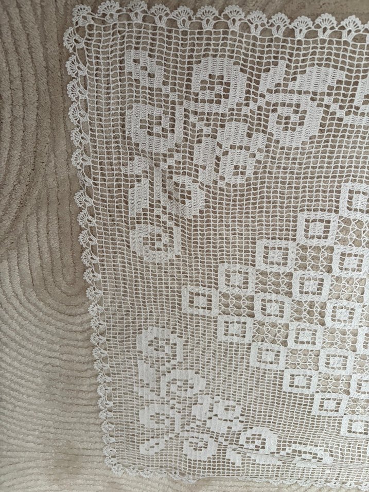 El İşi Beyaz Dantel Masa Örtüsü - Görsel 3