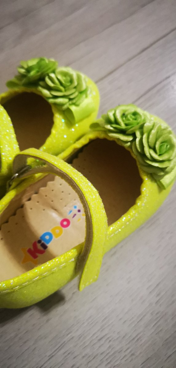 Sarı Çiçekli Fırfırlı Kız Babet Ayakkabı - Görsel 2