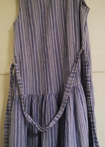 Bohem Uzun Hamile Keten Elbise - Görsel 4