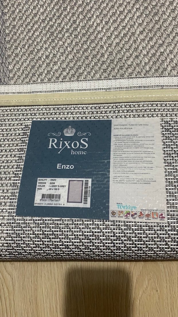 Gri sisal halı - Görsel 3