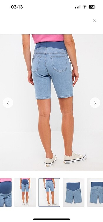 LC Waikiki hamile jean şort - Görsel 2