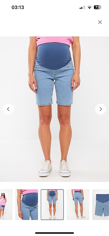LC Waikiki hamile jean şort - Görsel 3