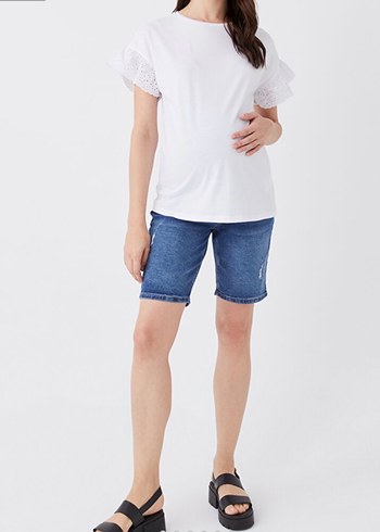 LCW hamile jean şort 42 - Görsel 3